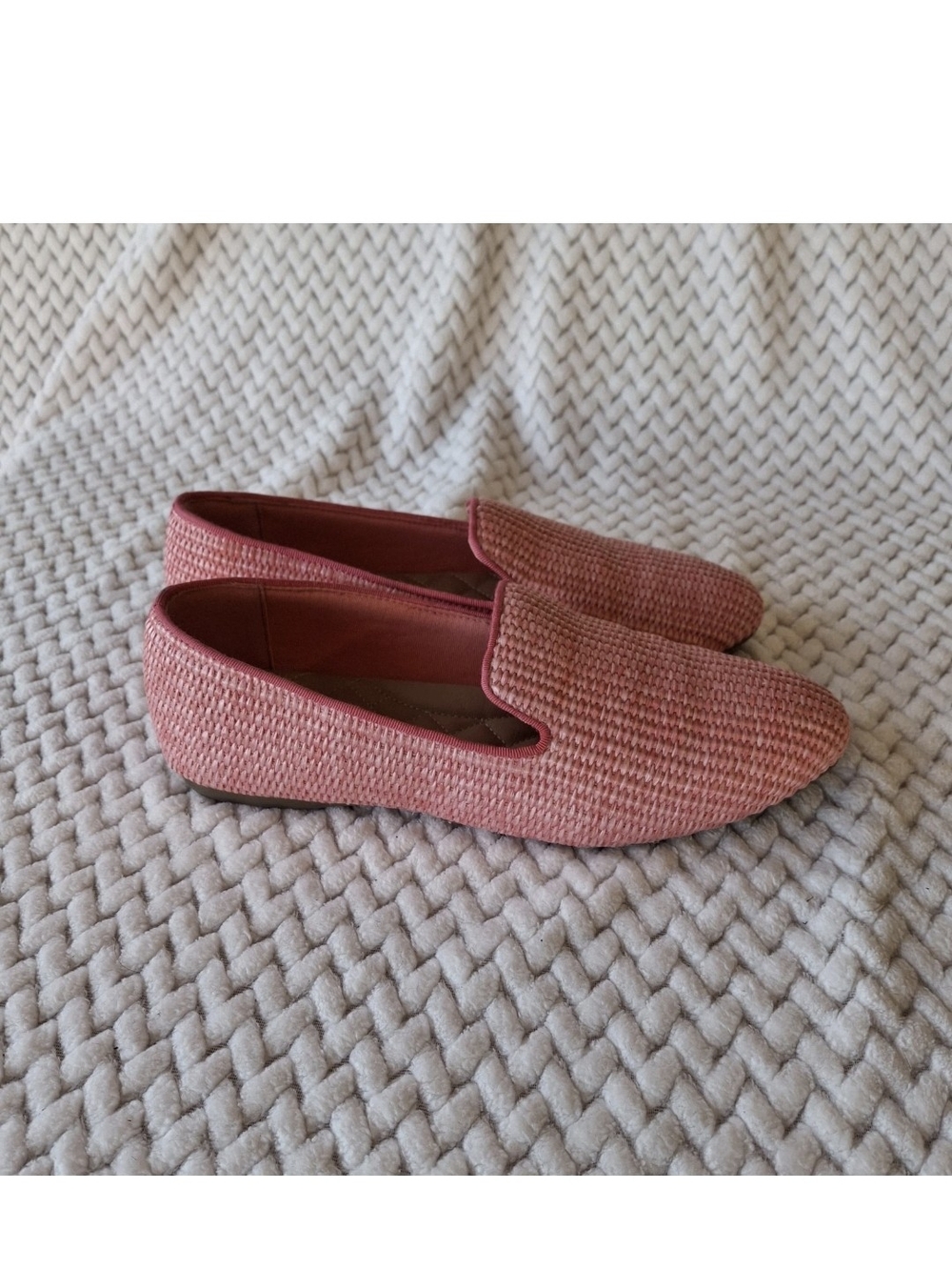 Birdies Pink Woven Slip-On Flats